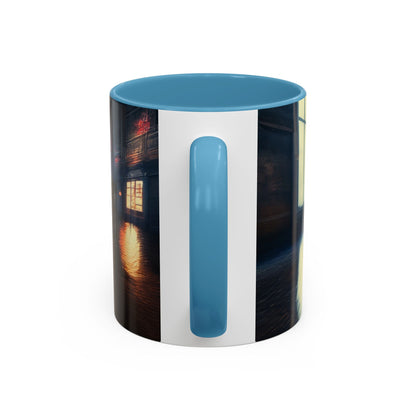 Elegant Urban Nightlife Coffee Mug tucked into a bag, perfect for on-the-go coffee lovers.