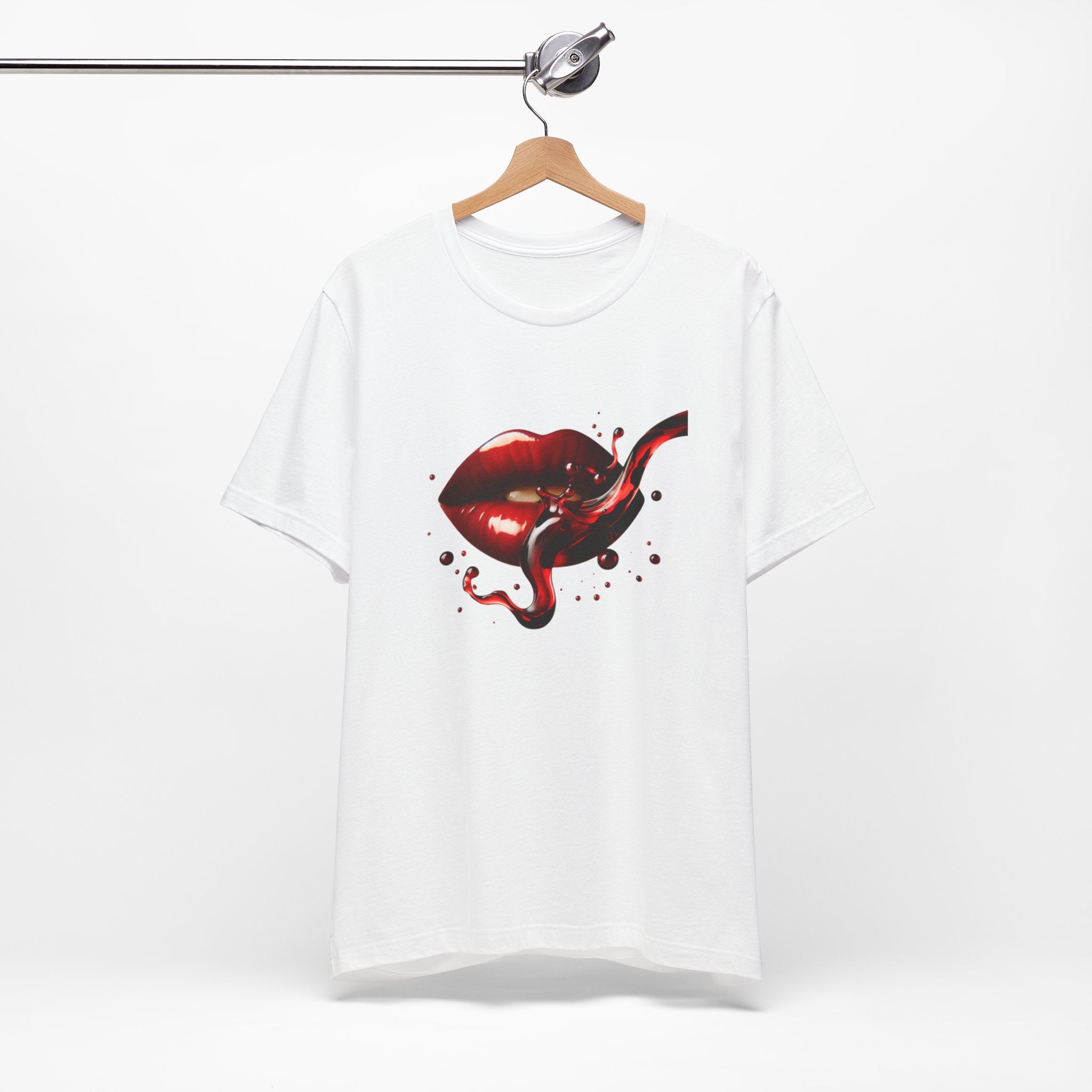 Red Lip Design Unisex Jersey Tee | Casual Wear, Trendy Shirt, Gift for Her, Summer Style, Statement Top