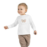 Transformation Pastel Butterfly Graphic Kids Shirt  —Toddler Long Sleeve Tee