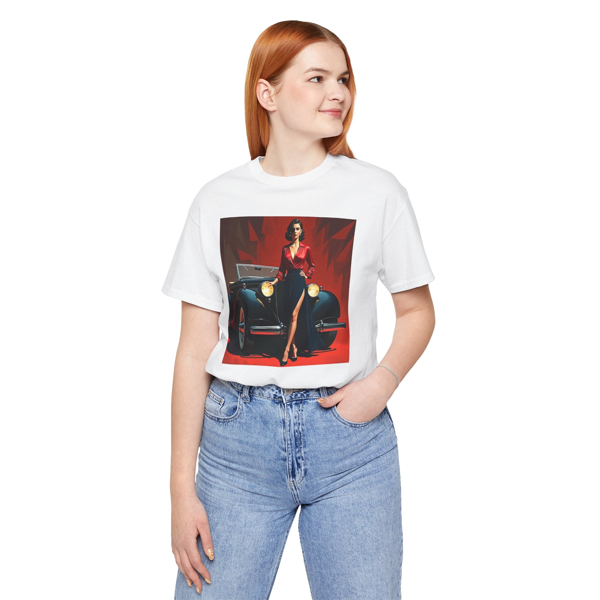 Retro Glamour Classic Tee, Vintage Car Shirt, Fashion Tee for Car Lovers, Unisex Graphic Shirt, Perfect Gift for Retro Enthusiasts