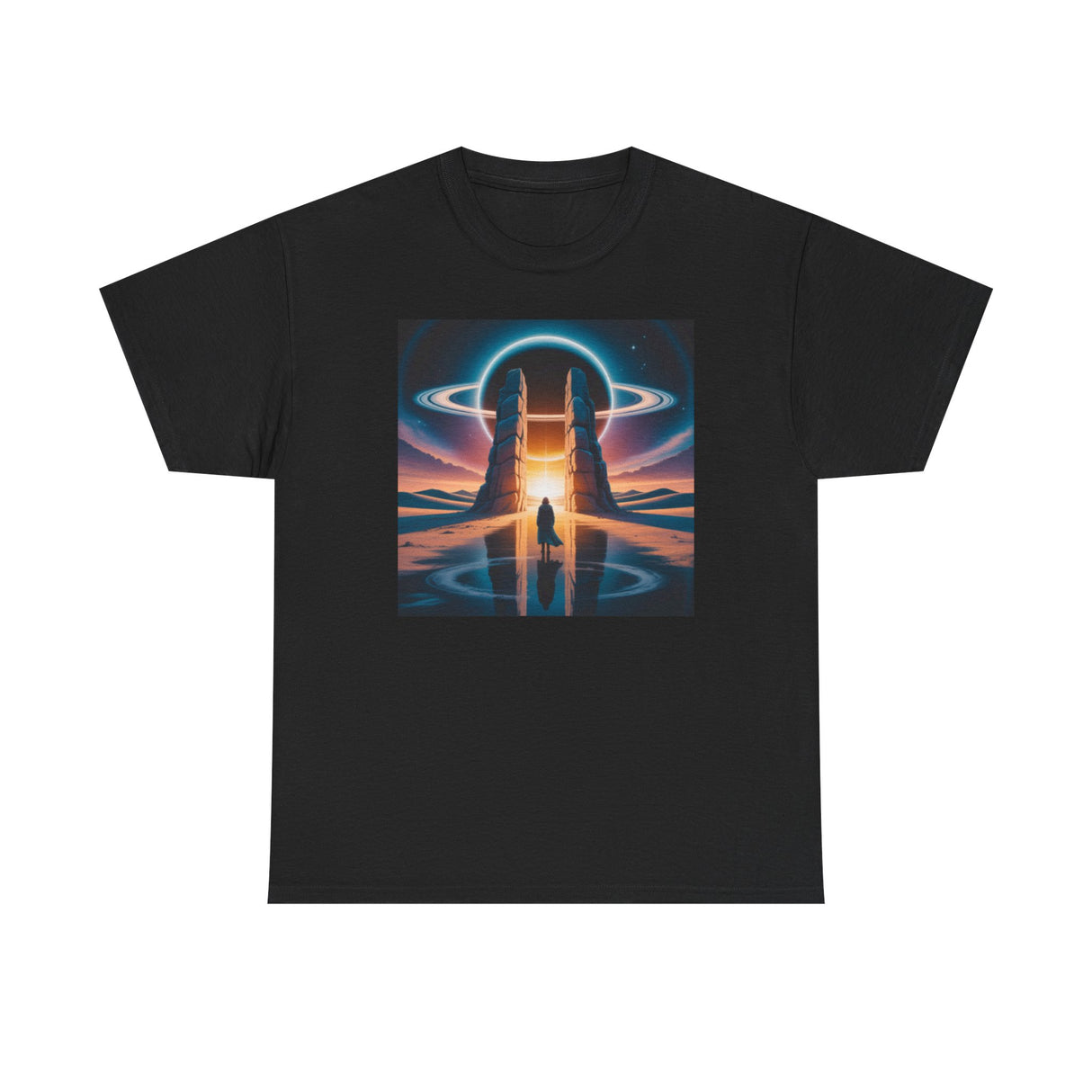 Back view of the Sci-Fi Gateway T-Shirt highlighting the relaxed fit and classic cut perfect for everyday wear.