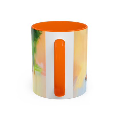 Artistic Red Dress Accent Coffee Mug - 11oz featured in a collection of artistic mugs