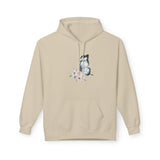 Butterfly Floral Hoodie — Watercolor Blue Butterfly with Pink Flowers US