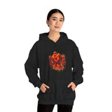Front view of the Love Embrace Hoodie featuring the vibrant LOVE graphic.