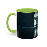 Elegant Cityscape Coffee Mug - 11oz showcasing elegance on a beautiful table display.