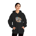 The Compass Rose Hoodie with cozy kangaroo pocket, ideal for warm hands during travel adventures.