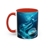 Mermaid Shell Accent Coffee Mug – Ocean Fantasy 11/15oz US