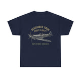 Flat lay of the 'Remember Your First Flight' Vintage WWII Plane Tee with accessories for a stylish look.