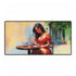 Elegant Café Scene Desk Mat showcasing vibrant colors and artistic design, perfect stylish office accessory for workspace decoration.