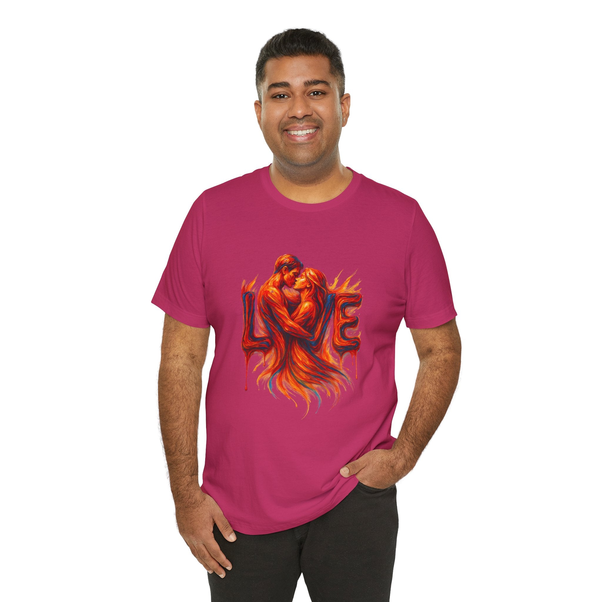 Love Embrace T-Shirt For Him, Romantic Tee, Gift for Couples, Valentine's Day Apparel, Cute Love Shirt, Sweetheart Gift