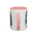 Fun and festive Christmas Snowman Coffee Mug featuring cheerful holiday illustrations, ideal for cozy evenings.