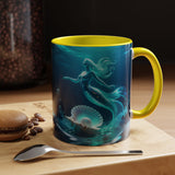 Mermaid Shell Accent Coffee Mug – Ocean Fantasy 11/15oz US