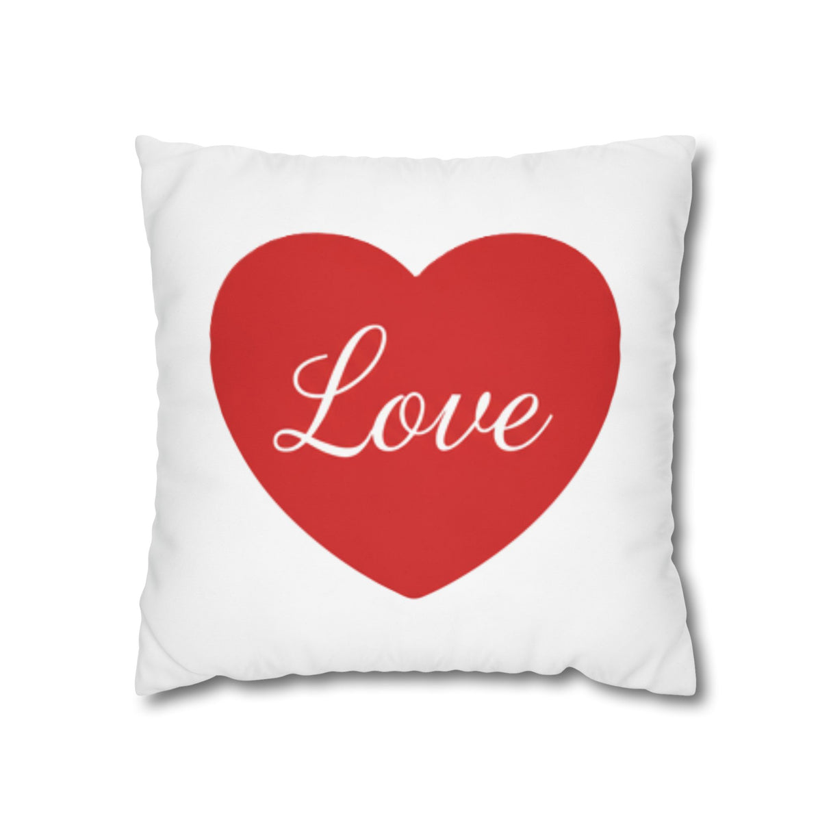 Love Heart Pillowcase — Square Decorative Throw Pillow Cover