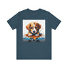 Adorable Puppy Art Tee For Her, Cute Dog Lover's T-Shirt, Casual Gift for Animal Lovers, Gift for Her, Pet-Themed Apparel, Fun Birthday Gift