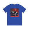 Model wearing Retro Glamour Classic Tee For Him, showcasing its comfortable fit and trendy style.