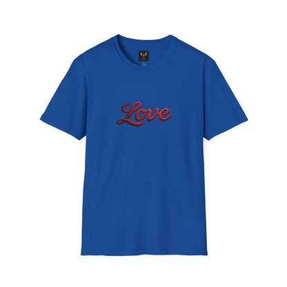 Love Script T-Shirt Elegant Black Typography
