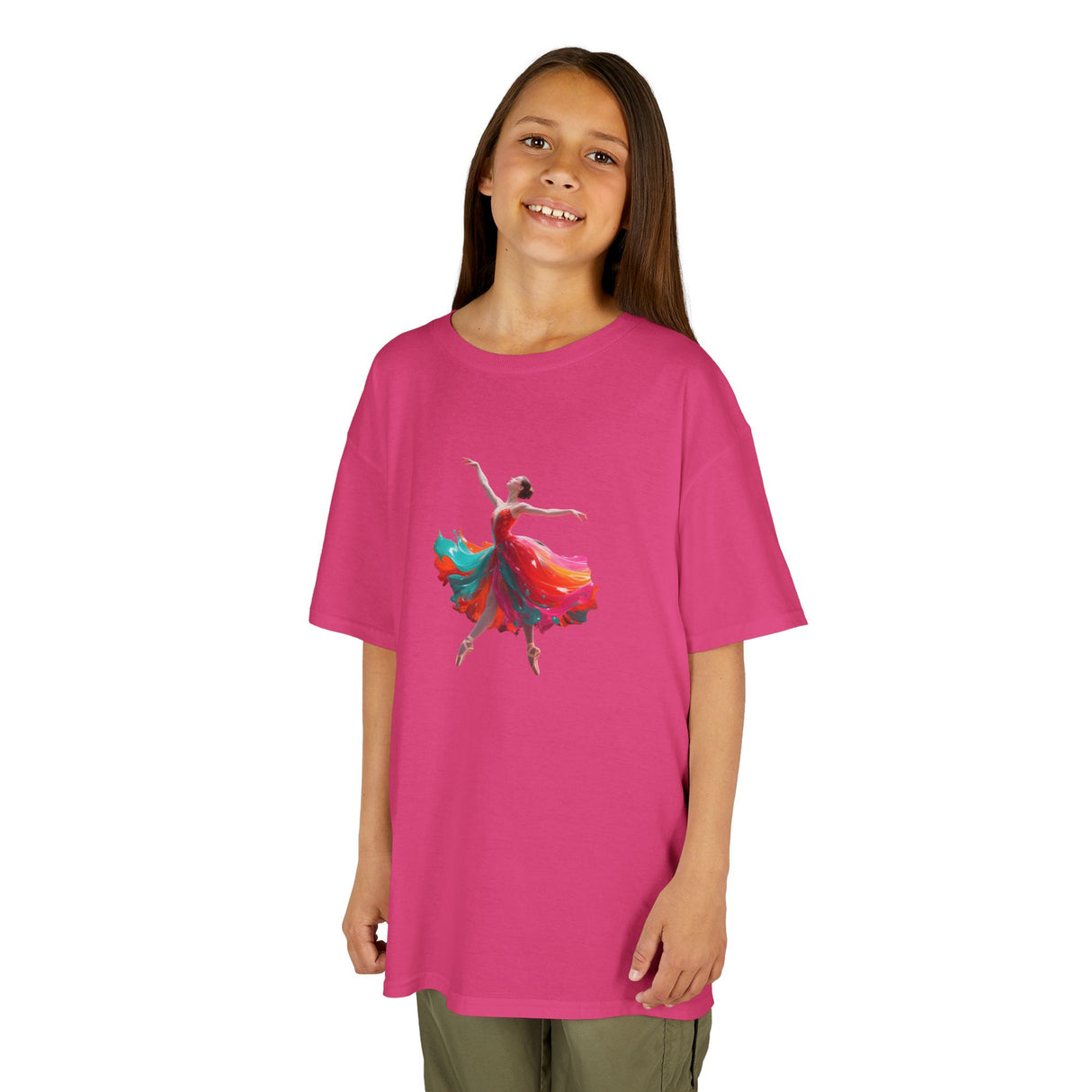 Kids Dance T-Shirt — Colorful Ballerina Graphic Tee designed for comfort with breathable US cotton.