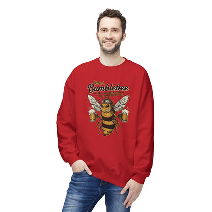 Bumblebee Beer Crewneck Sweatshirt — Playful Bee Graphic Sweatshirt for Beer Lovers US