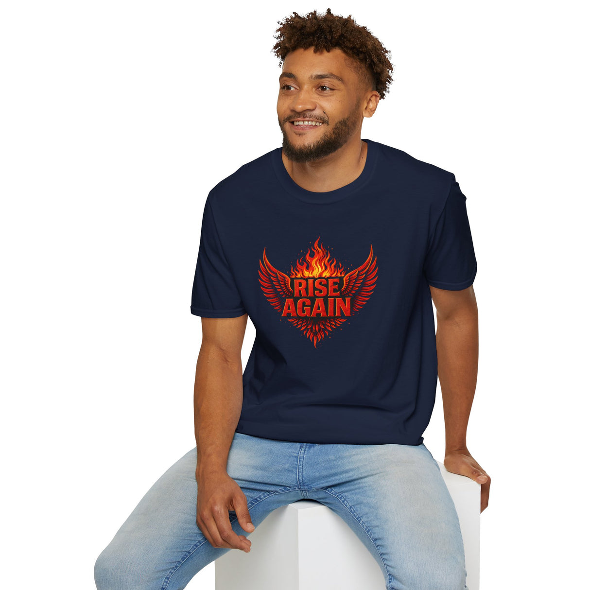 Rise Again Phoenix T-Shirt — Flaming Wings Graphic Tee