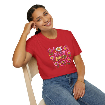 Happy Earth Floral Graphic T-Shirt day graphic design close up