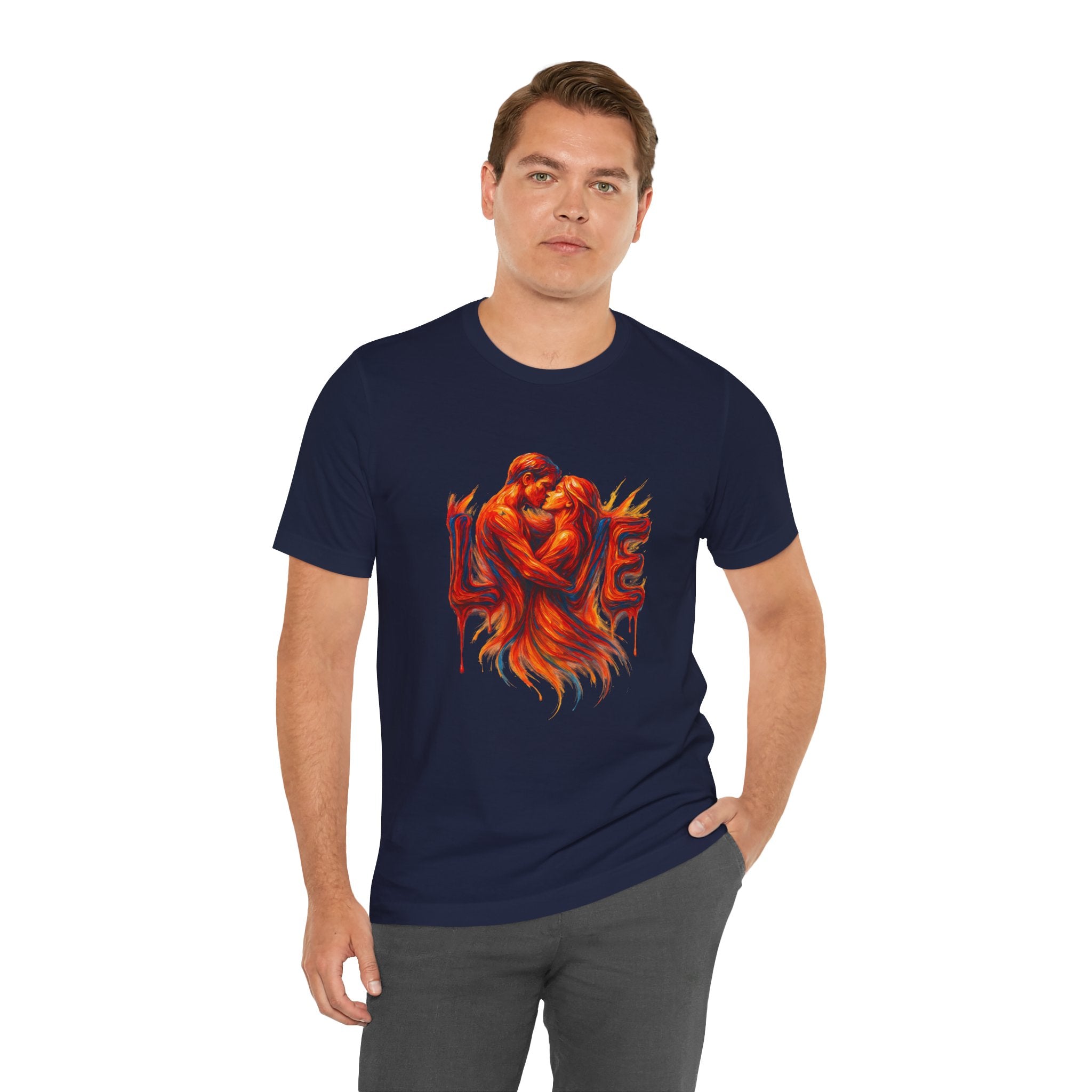 Love Embrace T-Shirt For Him, Romantic Tee, Gift for Couples, Valentine's Day Apparel, Cute Love Shirt, Sweetheart Gift