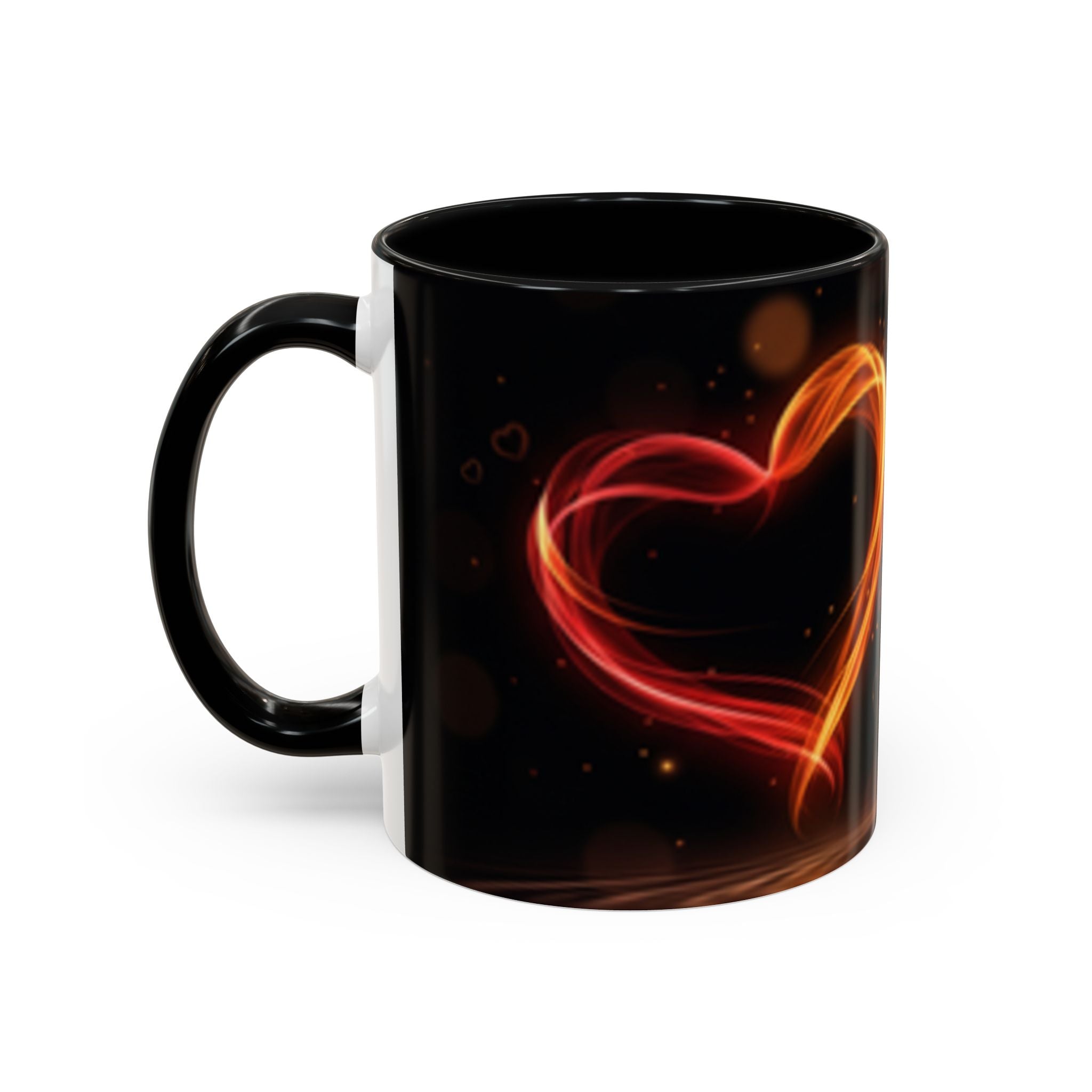 Neon Heart Accent Coffee Mug – Romantic Glow 11/15oz US