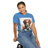 Puppy Stylish Women T-Shirt, Retro Fashion Tee, Stylish Casual Wear, Gift for Her, Trendy T-Shirt for Events