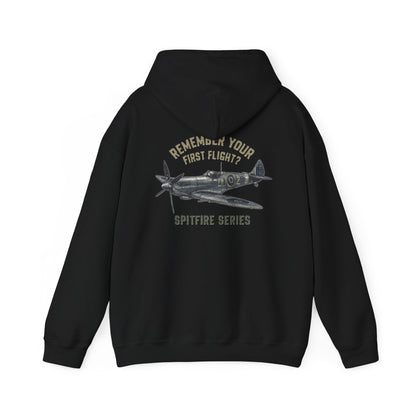 Casual setting featuring the Spitfire Series Hoodie, perfect for aviation fans and those who cherish memories of flight.