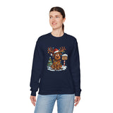 Classic Christmas Moose Crewneck Sweatshirt perfect for holiday gatherings with a fun reindeer design.