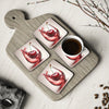 Cherry Splash Coasters. Wine Lovers - Vibrant Drink Coasters, Home Decor, Gift for Wine Lovers, Table Protection, Party Accessories