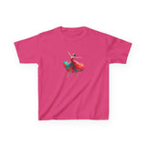 Kids Dance T-Shirt — Colorful Ballerina Graphic Tee made from soft midweight fabric.